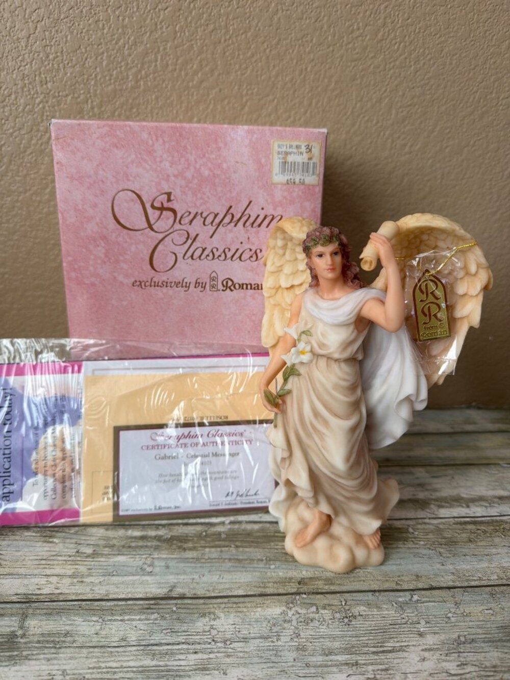1995 Seraphim Classics "Gabriel" Celestial Messenger Angel w/Box COA #74103